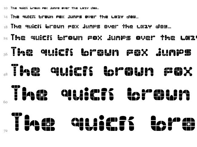 Lala Bauhaus font waterfall